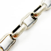 921OX. Oxidized Sterling Silver Smooth Oval Chain